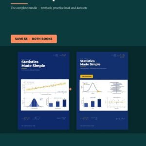 Statistics Made Simple Complete Bundle cover showing both the textbook and practice book