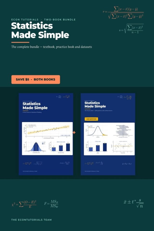 Statistics Made Simple Complete Bundle cover showing both the textbook and practice book