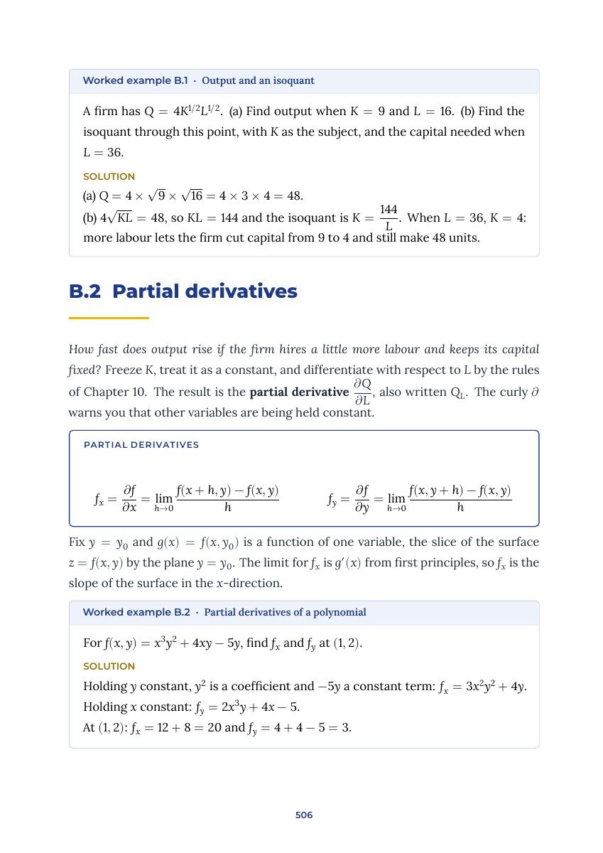 Appendix B Mathematics for Economists page